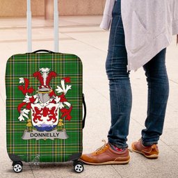 Irish Donnelly or O'Donnelly Coat of Arms Family Crest Ireland Luggage Cover Irish National Tartan Irish County Luggage Cover