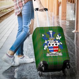 Irish Dodwell Coat of Arms Family Crest Ireland Luggage Cover Irish National Tartan Irish County Luggage Cover