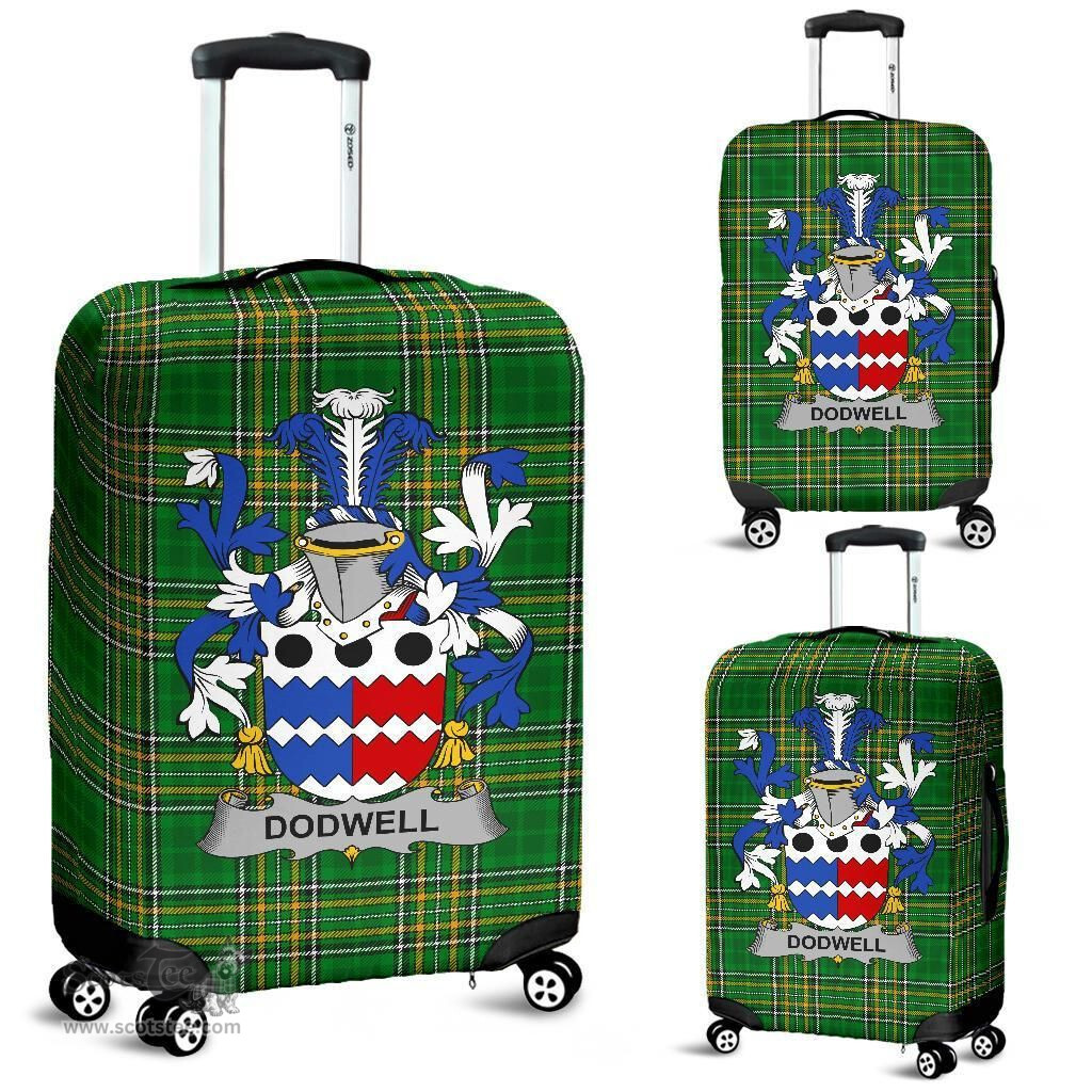 Irish Dodwell Coat of Arms Family Crest Ireland Luggage Cover Irish National Tartan Irish County Luggage Cover