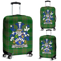 Irish Chinnery Coat of Arms Family Crest Ireland Luggage Cover Irish National Tartan Irish County Luggage Cover