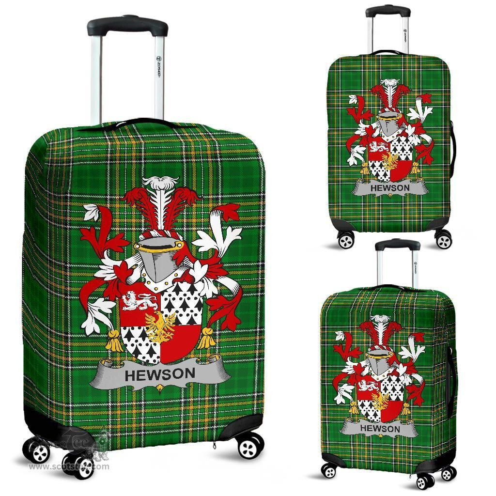 Irish Hewson Coat of Arms Family Crest Ireland Luggage Cover Irish National Tartan Irish County Luggage Cover