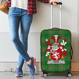 Irish Henn Coat of Arms Family Crest Ireland Luggage Cover Irish National Tartan Irish County Luggage Cover
