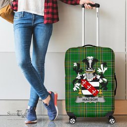 Irish Hadsor Coat of Arms Family Crest Ireland Luggage Cover Irish National Tartan Irish County Luggage Cover