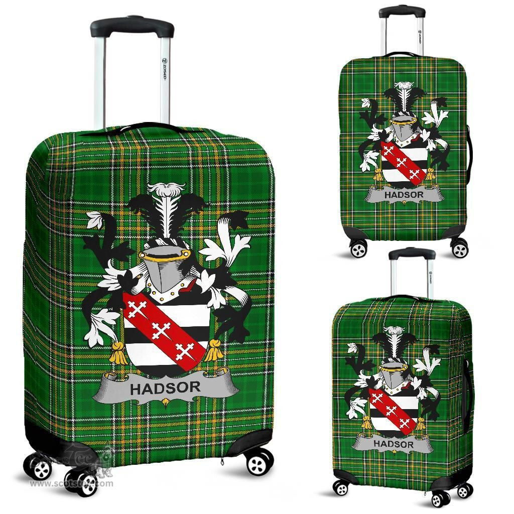 Irish Hadsor Coat of Arms Family Crest Ireland Luggage Cover Irish National Tartan Irish County Luggage Cover