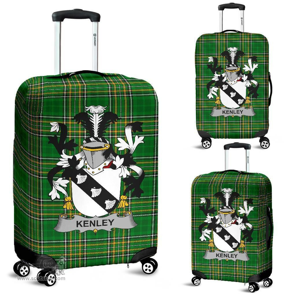 Irish Kenley Coat of Arms Family Crest Ireland Luggage Cover Irish National Tartan Irish County Luggage Cover