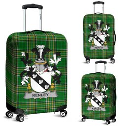 Irish Kenley Coat of Arms Family Crest Ireland Luggage Cover Irish National Tartan Irish County Luggage Cover