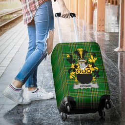 Irish Hogan or O'Hogan Coat of Arms Family Crest Ireland Luggage Cover Irish National Tartan Irish County Luggage Cover