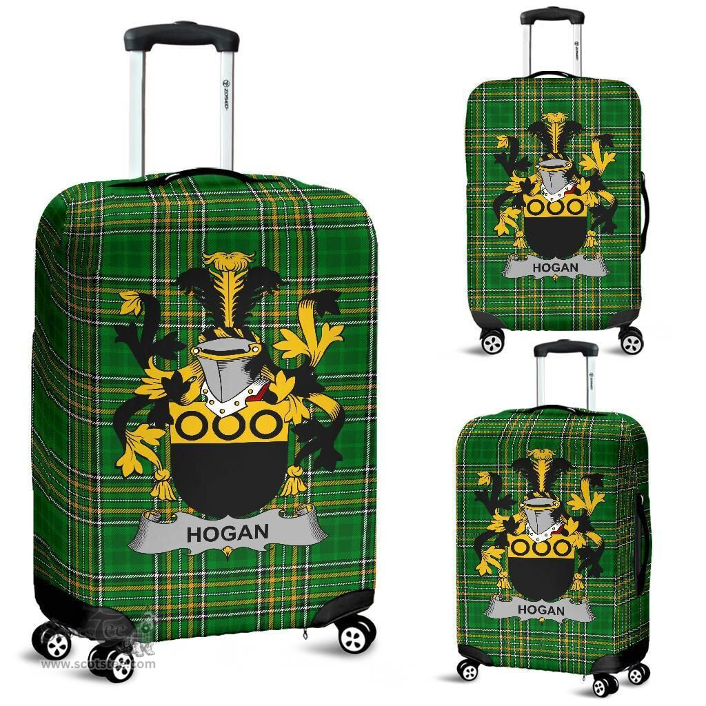 Irish Hogan or O'Hogan Coat of Arms Family Crest Ireland Luggage Cover Irish National Tartan Irish County Luggage Cover