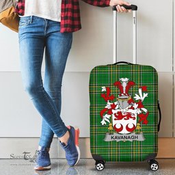 Irish Kavanagh or Cavanagh Coat of Arms Family Crest Ireland Luggage Cover Irish National Tartan Irish County Luggage Cover