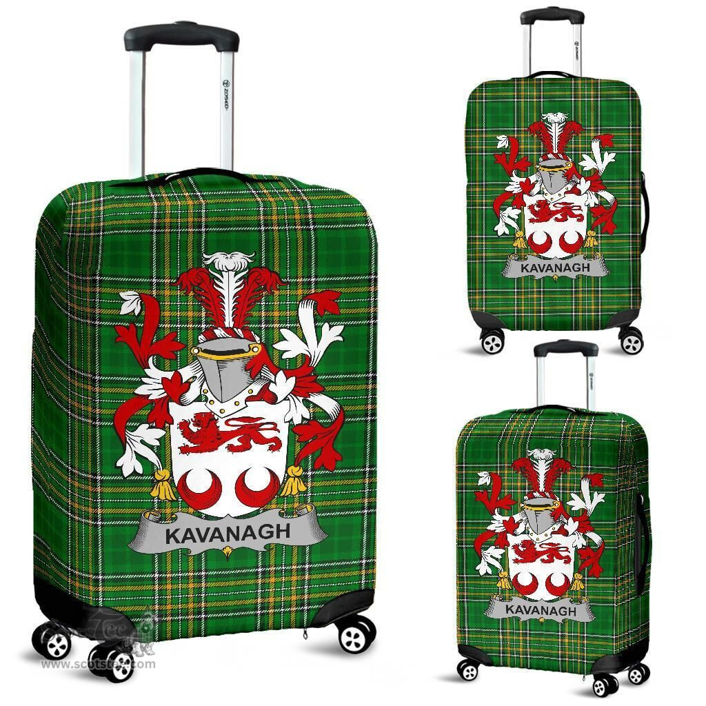 Irish Kavanagh or Cavanagh Coat of Arms Family Crest Ireland Luggage Cover Irish National Tartan Irish County Luggage Cover