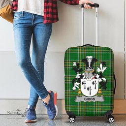 Irish Gibbs Coat of Arms Family Crest Ireland Luggage Cover Irish National Tartan Irish County Luggage Cover
