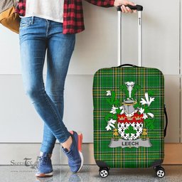 Irish Leech Coat of Arms Family Crest Ireland Luggage Cover Irish National Tartan Irish County Luggage Cover