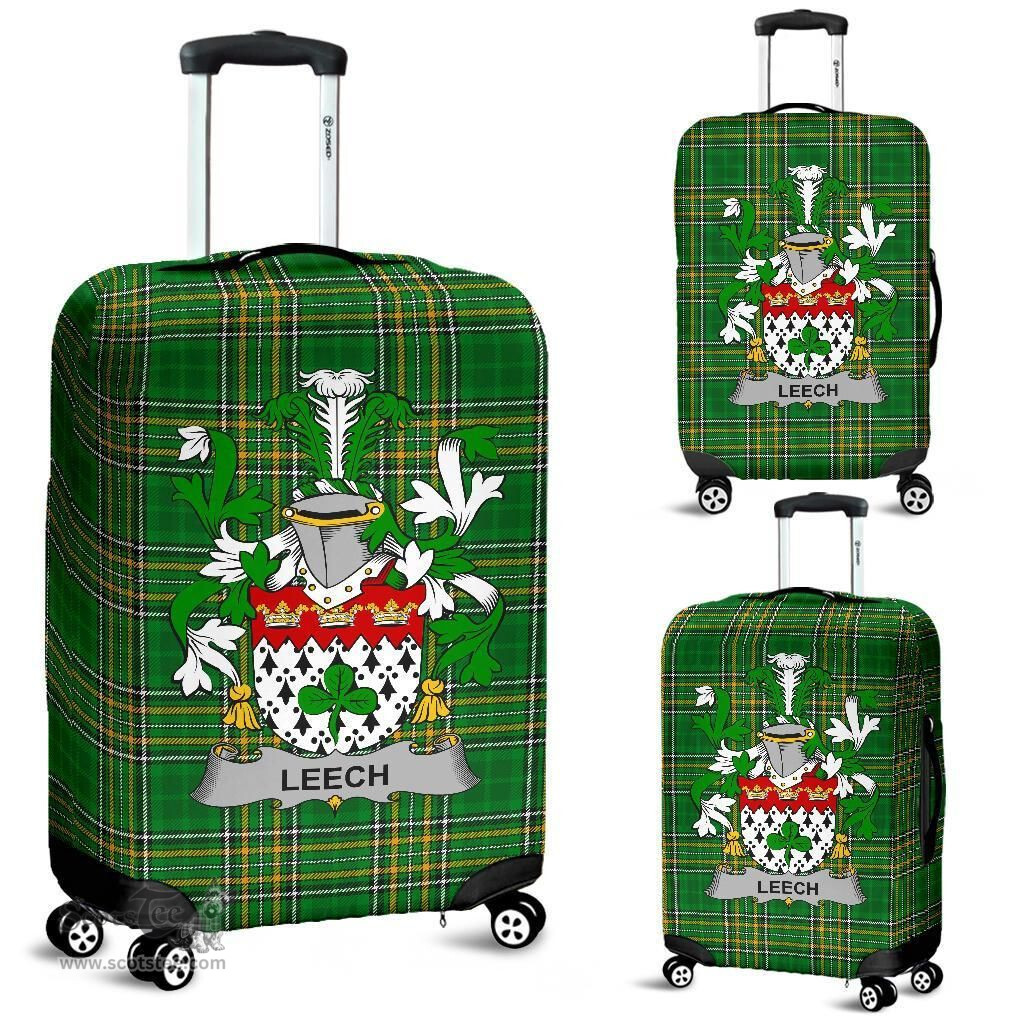 Irish Leech Coat of Arms Family Crest Ireland Luggage Cover Irish National Tartan Irish County Luggage Cover