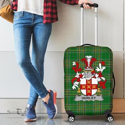 Irish Hurley or O'Hurley Coat of Arms Family Crest Ireland Luggage Cover Irish National Tartan Irish County Luggage Cover