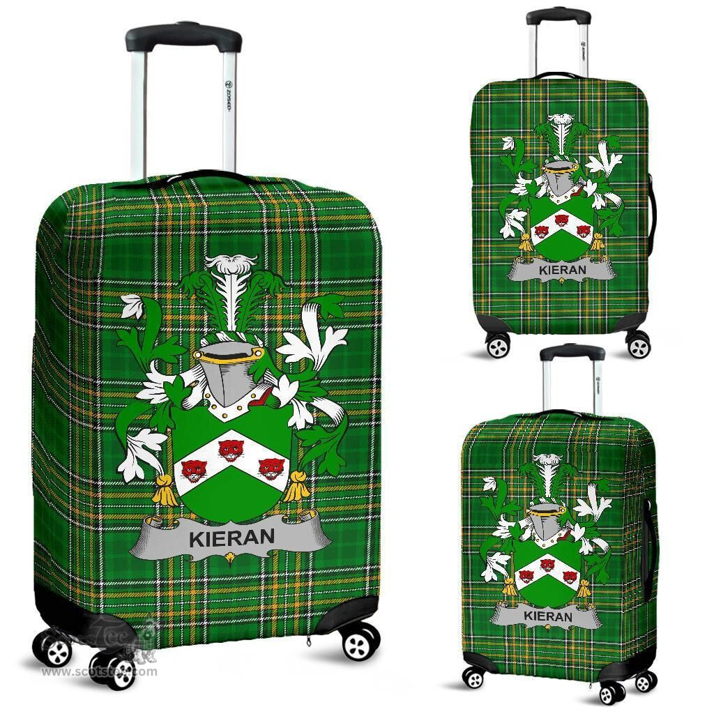 Irish Kieran or O'Kieran Coat of Arms Family Crest Ireland Luggage Cover Irish National Tartan Irish County Luggage Cover