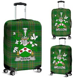 Irish Kieran or O'Kieran Coat of Arms Family Crest Ireland Luggage Cover Irish National Tartan Irish County Luggage Cover