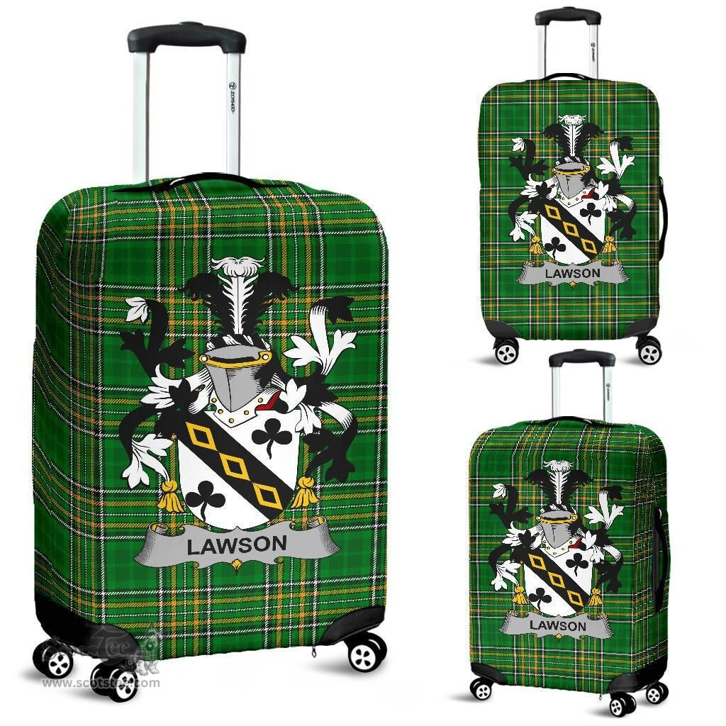 Irish Lawson Coat of Arms Family Crest Ireland Luggage Cover Irish National Tartan Irish County Luggage Cover