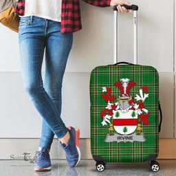 Irish Irvine Coat of Arms Family Crest Ireland Luggage Cover Irish National Tartan Irish County Luggage Cover
