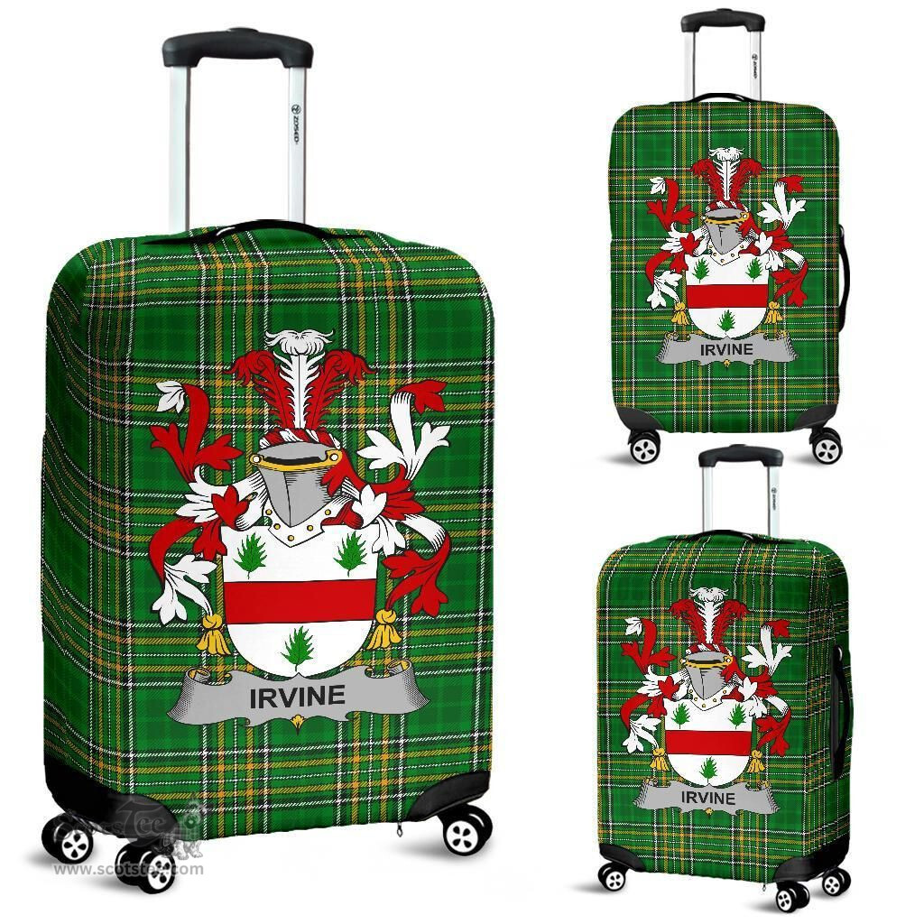Irish Irvine Coat of Arms Family Crest Ireland Luggage Cover Irish National Tartan Irish County Luggage Cover