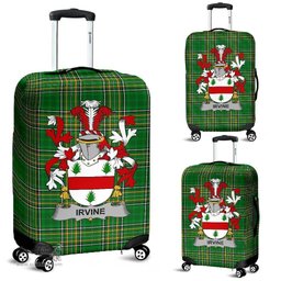 Irish Irvine Coat of Arms Family Crest Ireland Luggage Cover Irish National Tartan Irish County Luggage Cover