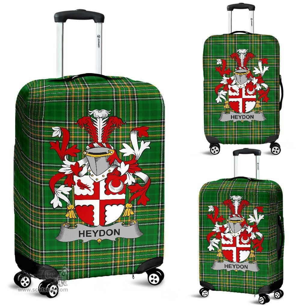 Irish Heydon Coat of Arms Family Crest Ireland Luggage Cover Irish National Tartan Irish County Luggage Cover