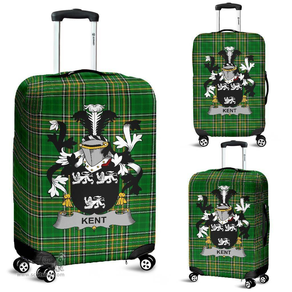 Irish Kent Coat of Arms Family Crest Ireland Luggage Cover Irish National Tartan Irish County Luggage Cover