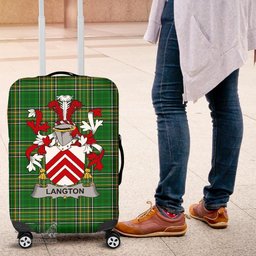Irish Langton Coat of Arms Family Crest Ireland Luggage Cover Irish National Tartan Irish County Luggage Cover