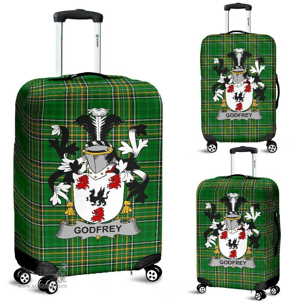 Irish Godfrey (of Bushfield) Coat of Arms Family Crest Ireland Luggage Cover Irish National Tartan Irish County Luggage Cover