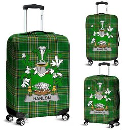 Irish Hanlon or O'Hanlon Coat of Arms Family Crest Ireland Luggage Cover Irish National Tartan Irish County Luggage Cover