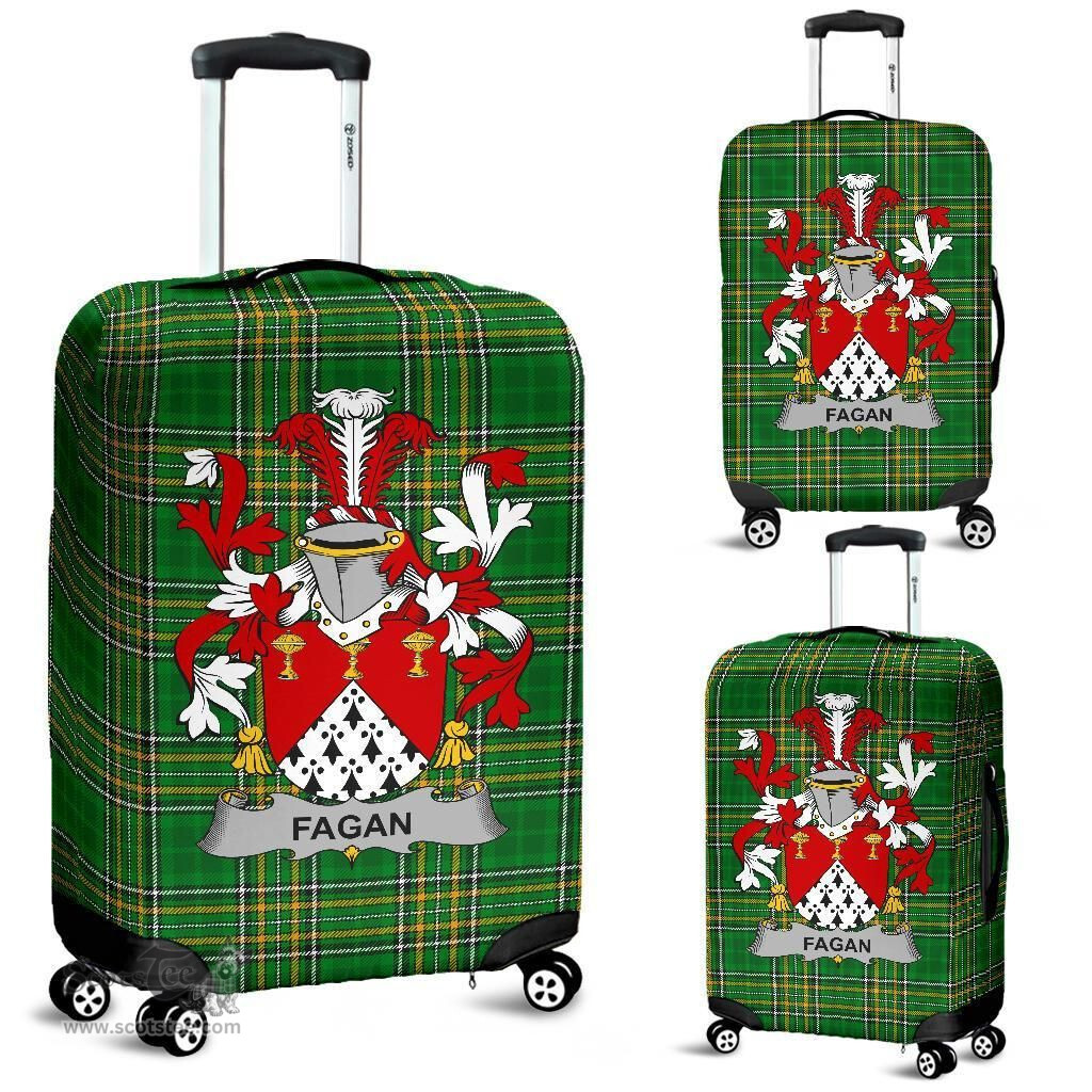 Irish Fagan Coat of Arms Family Crest Ireland Luggage Cover Irish National Tartan Irish County Luggage Cover