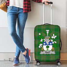 Irish Kidd Coat of Arms Family Crest Ireland Luggage Cover Irish National Tartan Irish County Luggage Cover