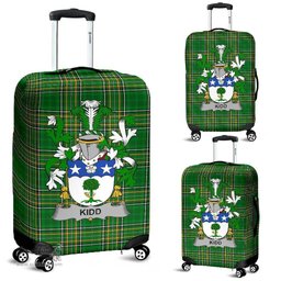 Irish Kidd Coat of Arms Family Crest Ireland Luggage Cover Irish National Tartan Irish County Luggage Cover