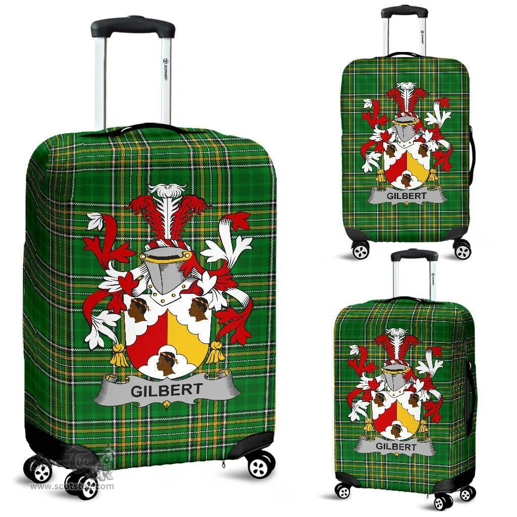 Irish Gilbert Coat of Arms Family Crest Ireland Luggage Cover Irish National Tartan Irish County Luggage Cover