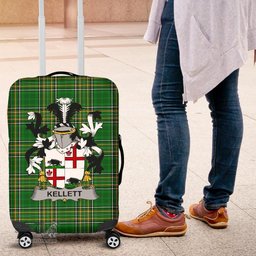 Irish Kellett Coat of Arms Family Crest Ireland Luggage Cover Irish National Tartan Irish County Luggage Cover