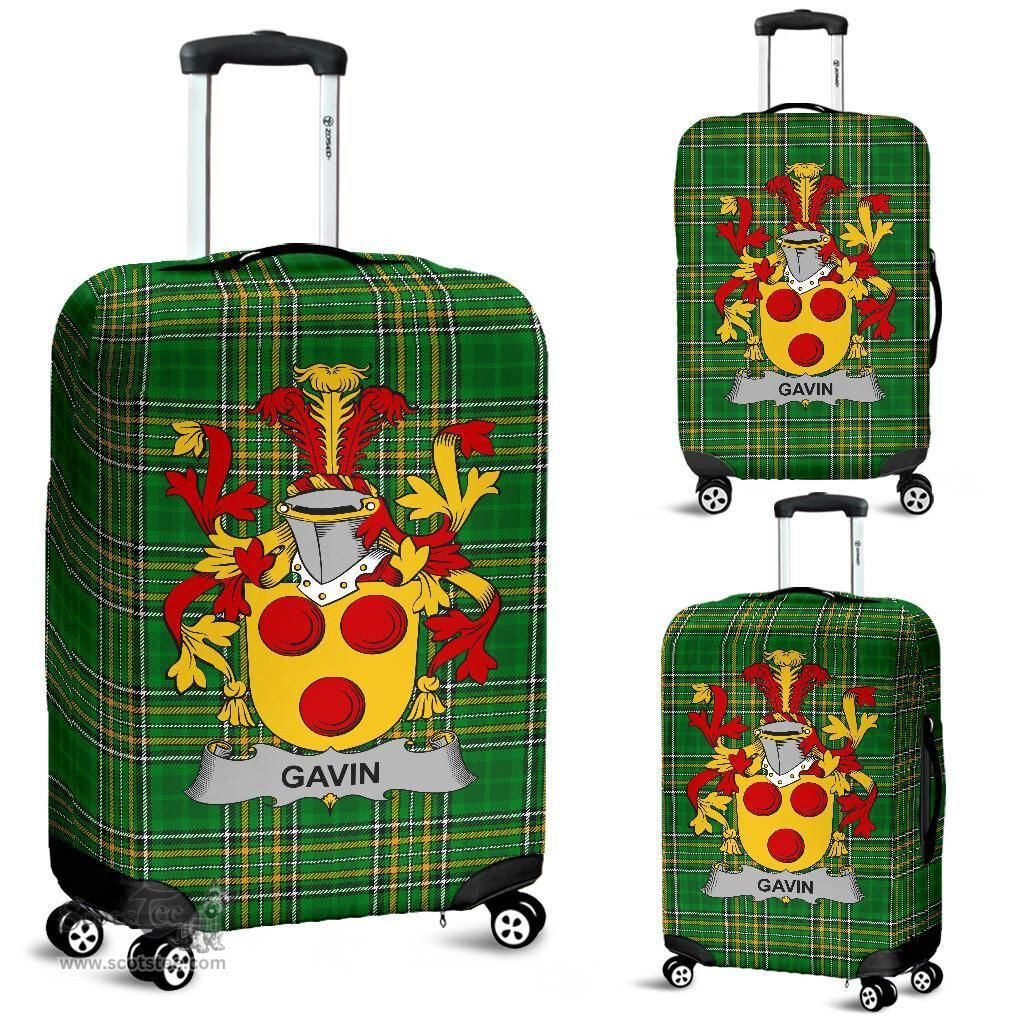 Irish Gavin or O'Gavan Coat of Arms Family Crest Ireland Luggage Cover Irish National Tartan Irish County Luggage Cover