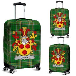 Irish Gavin or O'Gavan Coat of Arms Family Crest Ireland Luggage Cover Irish National Tartan Irish County Luggage Cover
