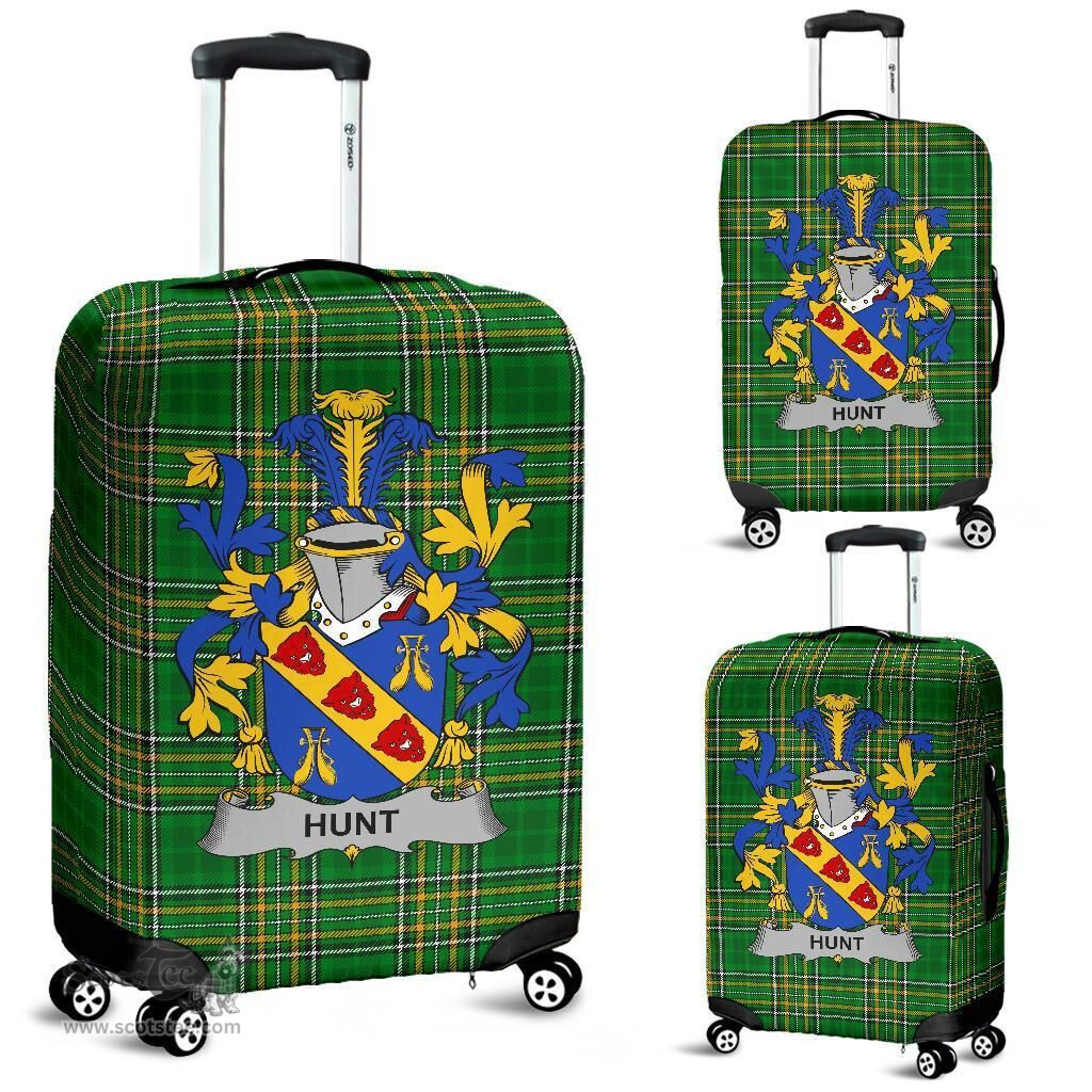 Irish Hunt Coat of Arms Family Crest Ireland Luggage Cover Irish National Tartan Irish County Luggage Cover