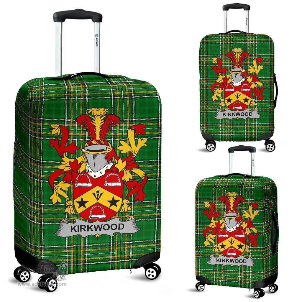 Irish Kirkwood Coat of Arms Family Crest Ireland Luggage Cover Irish National Tartan Irish County Luggage Cover