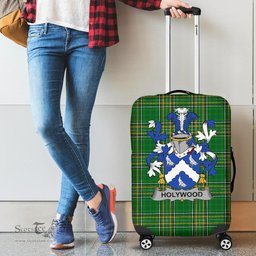 Irish Holywood Coat of Arms Family Crest Ireland Luggage Cover Irish National Tartan Irish County Luggage Cover