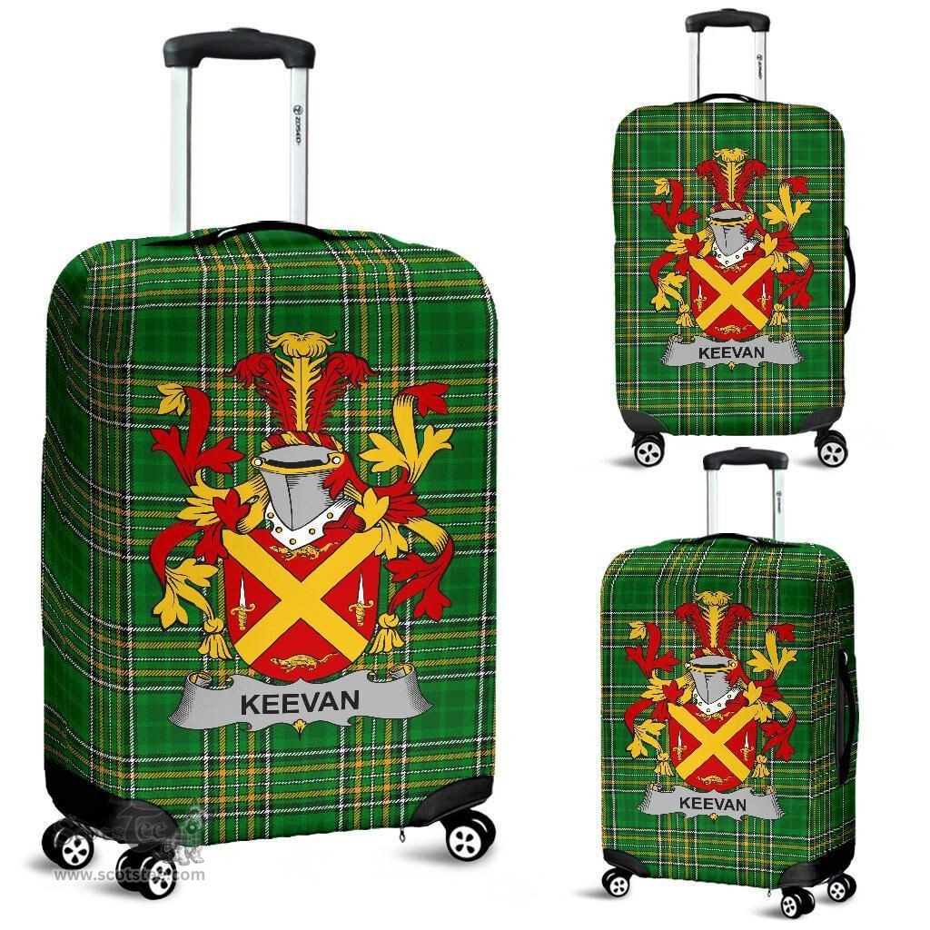 Irish Keevan or O'Kevane Coat of Arms Family Crest Ireland Luggage Cover Irish National Tartan Irish County Luggage Cover