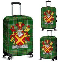 Irish Keevan or O'Kevane Coat of Arms Family Crest Ireland Luggage Cover Irish National Tartan Irish County Luggage Cover