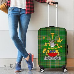 Irish Heffernan or O'Heffernan Coat of Arms Family Crest Ireland Luggage Cover Irish National Tartan Irish County Luggage Cover