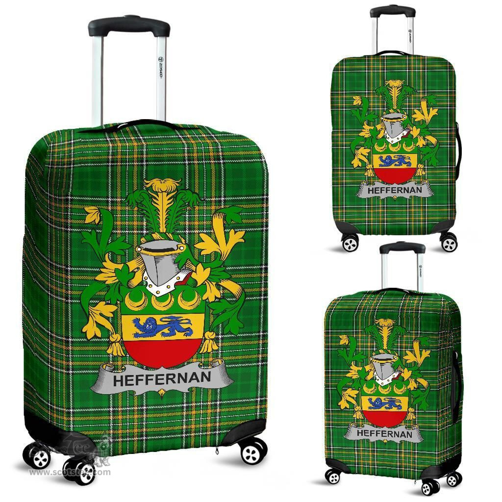 Irish Heffernan or O'Heffernan Coat of Arms Family Crest Ireland Luggage Cover Irish National Tartan Irish County Luggage Cover