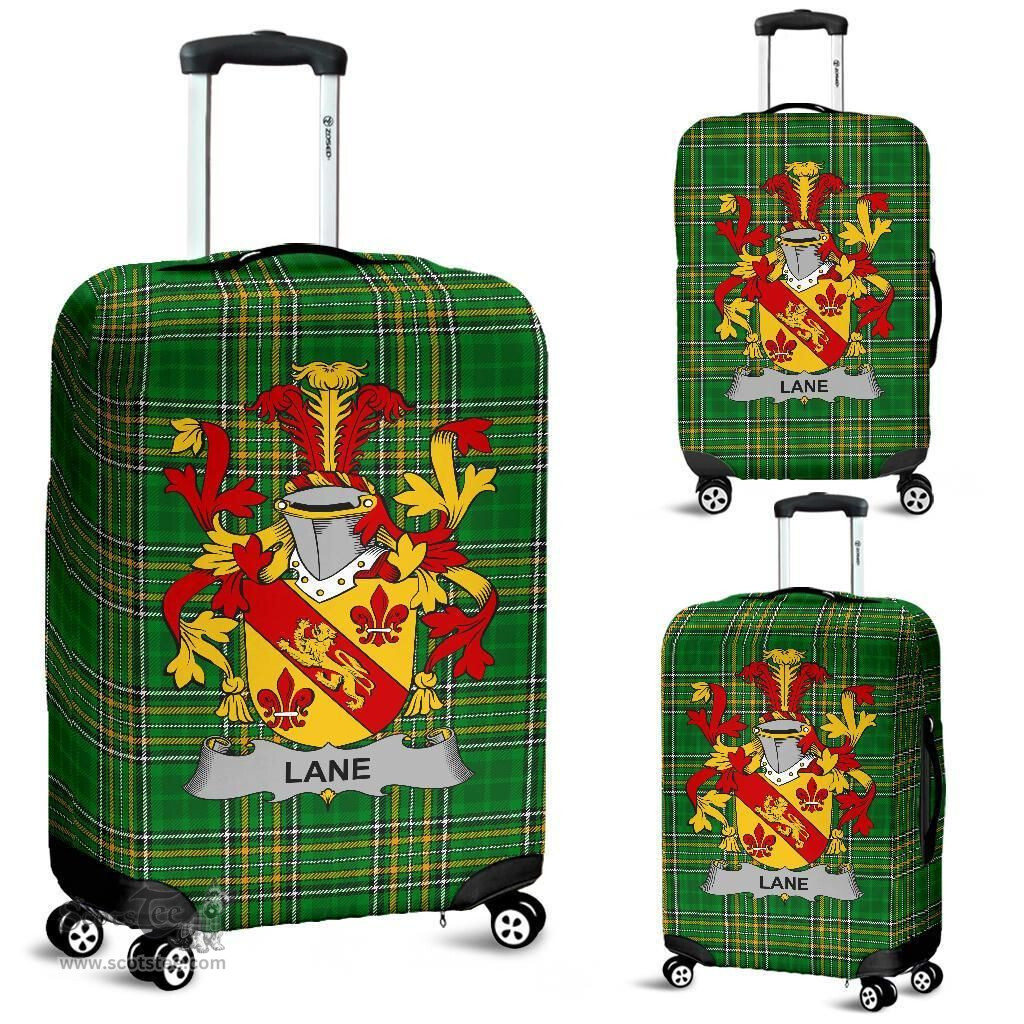 Irish Lane Coat of Arms Family Crest Ireland Luggage Cover Irish National Tartan Irish County Luggage Cover