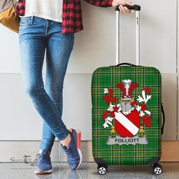 Irish Folliott Coat of Arms Family Crest Ireland Luggage Cover Irish National Tartan Irish County Luggage Cover