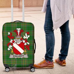 Irish Folliott Coat of Arms Family Crest Ireland Luggage Cover Irish National Tartan Irish County Luggage Cover