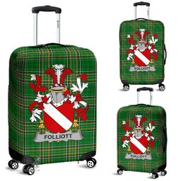 Irish Folliott Coat of Arms Family Crest Ireland Luggage Cover Irish National Tartan Irish County Luggage Cover