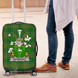 Irish Hennessy or O'Hennessy Coat of Arms Family Crest Ireland Luggage Cover Irish National Tartan Irish County Luggage Cover