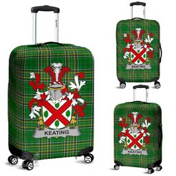 Irish Keating or O'Keaty Coat of Arms Family Crest Ireland Luggage Cover Irish National Tartan Irish County Luggage Cover