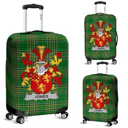 Irish Jones Coat of Arms Family Crest Ireland Luggage Cover Irish National Tartan Irish County Luggage Cover
